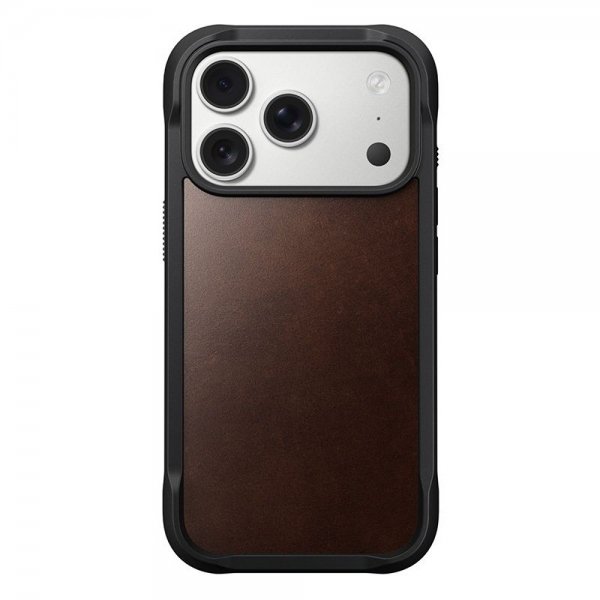 Nomad iPhone 17 Pro Skal Modern Leather Case Horween Rustic Brown