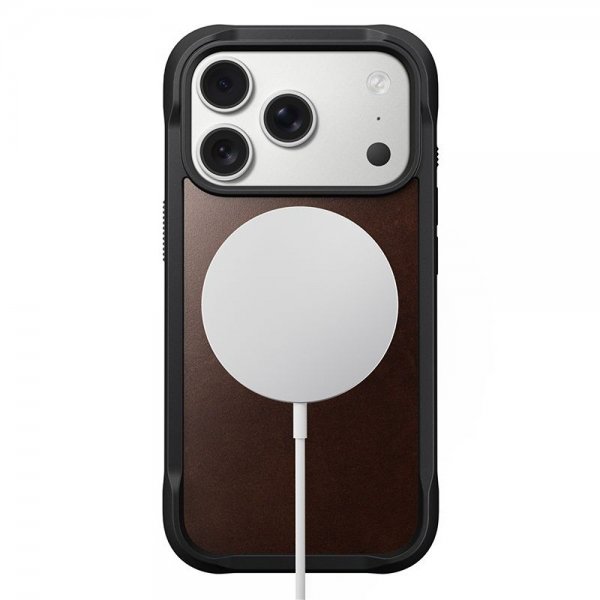 Nomad iPhone 17 Pro Skal Modern Leather Case Horween Rustic Brown
