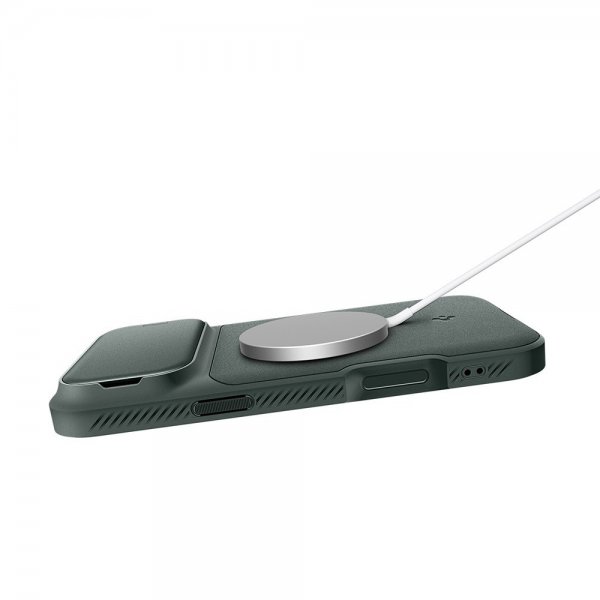 Spigen iPhone 17 Pro Skal Optik Armor MagFit Abyss Green