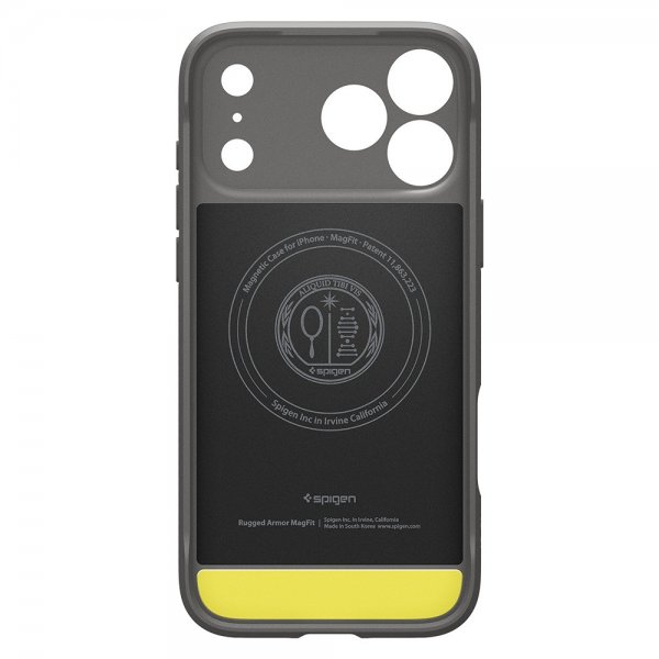 Spigen iPhone 17 Pro Skal Rugged Armor MagFit Grå