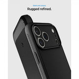 Spigen iPhone 17 Pro Skal Rugged Armor MagFit Matte Black