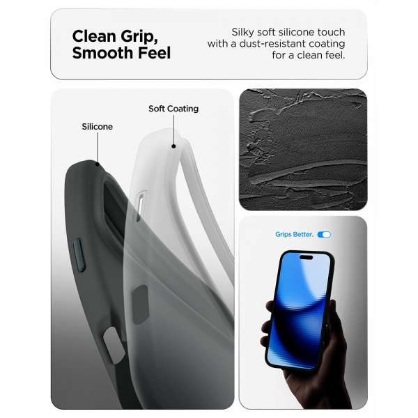 Spigen iPhone 17 Pro Skal Silicone Fit MagFit Abyss Green