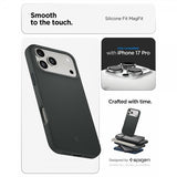 Spigen iPhone 17 Pro Skal Silicone Fit MagFit Abyss Green