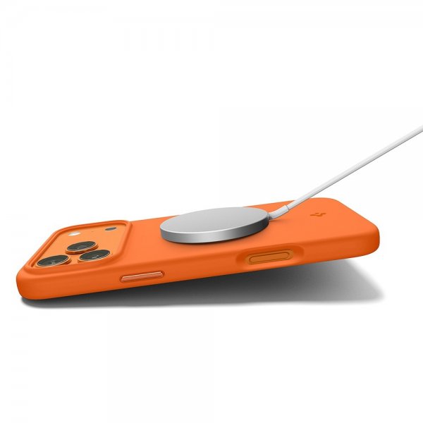 Spigen iPhone 17 Pro Skal Silicone Fit MagFit Cosmic Orange