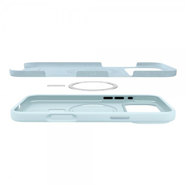 Spigen iPhone 17 Pro Skal Silicone Fit MagFit Mute Blue
