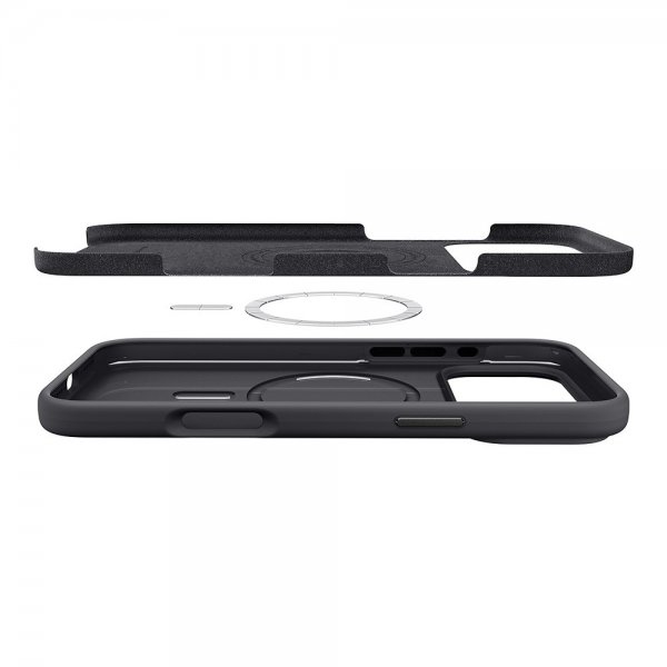 Spigen iPhone 17 Pro Skal Silicone Fit MagFit Svart