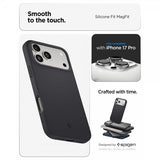 Spigen iPhone 17 Pro Skal Silicone Fit MagFit Svart