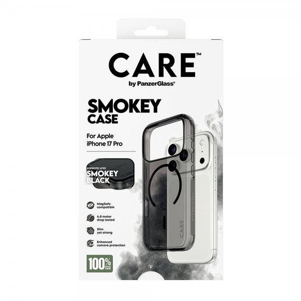 CARE by PanzerGlass iPhone 17 Pro Skal Smokey MagSafe Svart