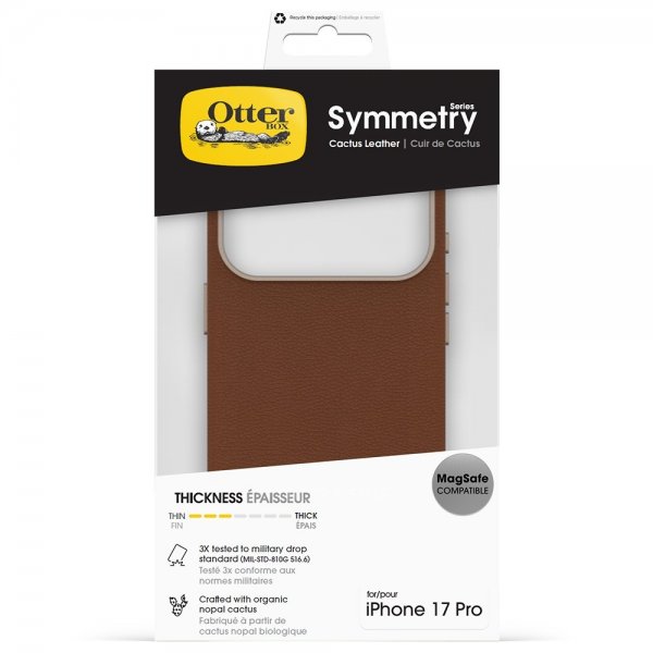 Otterbox iPhone 17 Pro Skal Symmetry Cactus Leather MagSafe Desert Saddle