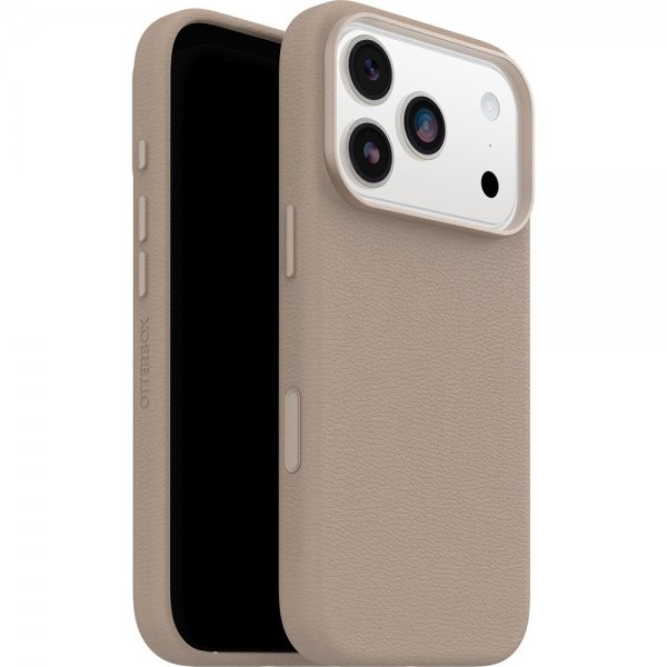 Otterbox iPhone 17 Pro Skal Symmetry Cactus Leather MagSafe Grey Comfort