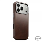 Nomad iPhone 17 Pro Skal Traditional Leather Case Horween Rustic Brown