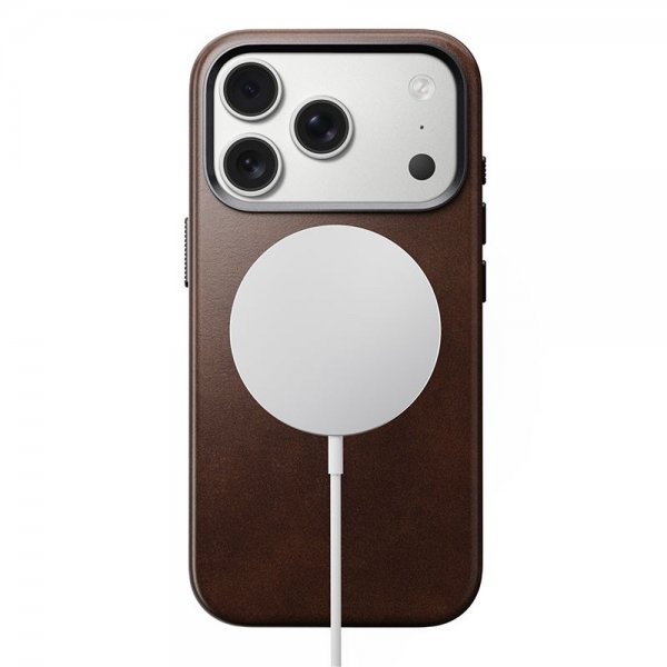 Nomad iPhone 17 Pro Skal Traditional Leather Case Horween Rustic Brown