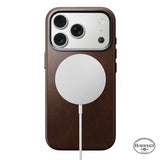 Nomad iPhone 17 Pro Skal Traditional Leather Case Horween Rustic Brown