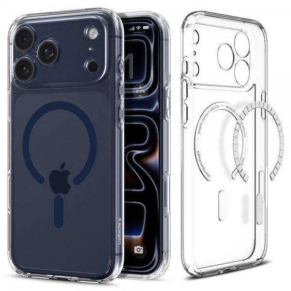 Spigen iPhone 17 Pro Skal Ultra Hybrid MagFit Clear Deep Blue
