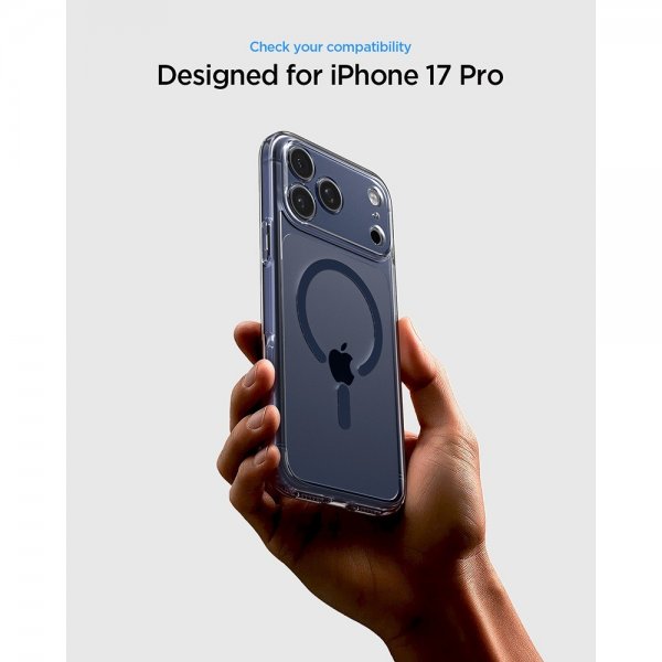 Spigen iPhone 17 Pro Skal Ultra Hybrid MagFit Clear Deep Blue