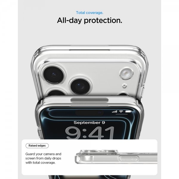 Spigen iPhone 17 Pro Skal Ultra Hybrid MagFit Clear Gold