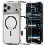 Spigen iPhone 17 Pro Skal Ultra Hybrid MagFit Clear Graphite