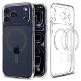 Spigen iPhone 17 Pro Skal Ultra Hybrid MagFit Clear Graphite