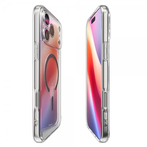Spigen iPhone 17 Pro Skal Ultra Hybrid MagFit Clear Graphite