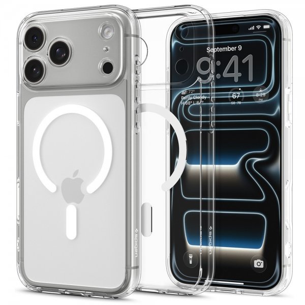Spigen iPhone 17 Pro Skal Ultra Hybrid MagFit Clear White