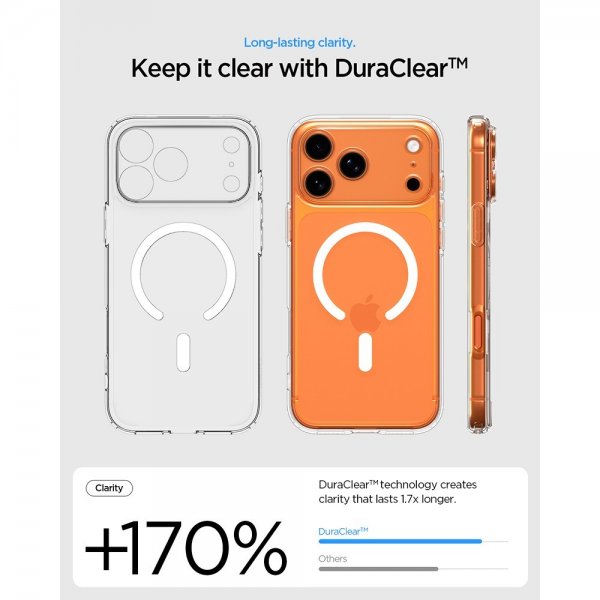 Spigen iPhone 17 Pro Skal Ultra Hybrid MagFit Clear White