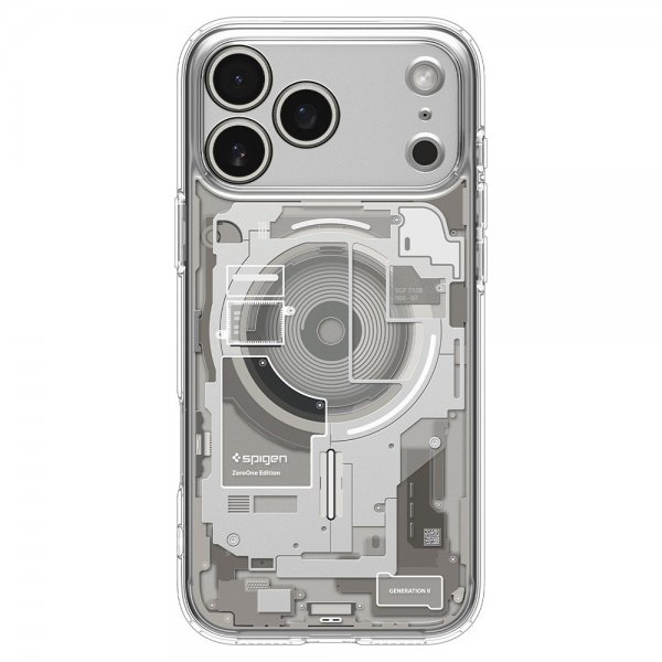 Spigen iPhone 17 Pro Skal Ultra Hybrid Zero One MagFit Natural Titanium