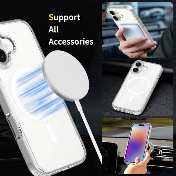 Nordic Covers iPhone 17 Skal Feather Series MagSafe Transparent