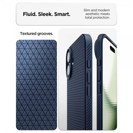 Spigen iPhone 17 Skal Liquid Air Navy Blue