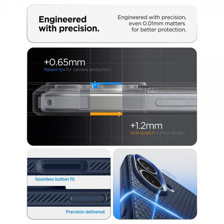 Spigen iPhone 17 Skal Liquid Air Navy Blue