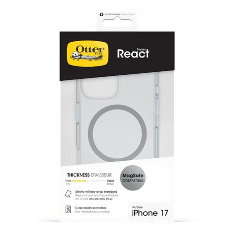 Otterbox iPhone 17 Skal React MagSafe Transparent