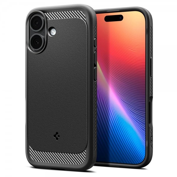 Spigen iPhone 17 Skal Rugged Armor MagFit Matte Black