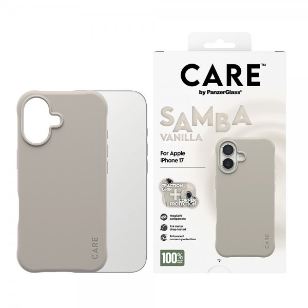 CARE by PanzerGlass iPhone 17 Skal Samba MagSafe Vanilla