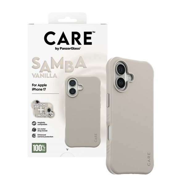 CARE by PanzerGlass iPhone 17 Skal Samba MagSafe Vanilla