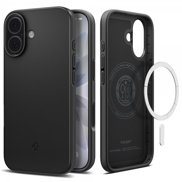 Spigen iPhone 17 Skal Thin Fit MagFit Svart