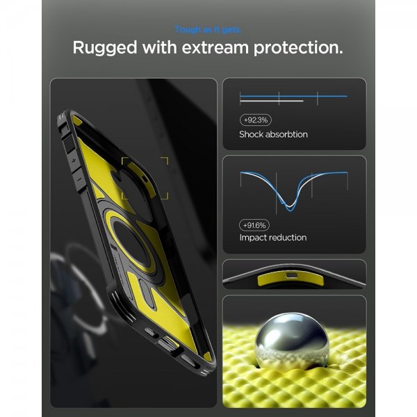 Spigen iPhone 17 Skal Tough Armor T MagFit Gunmetal