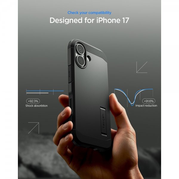 Spigen iPhone 17 Skal Tough Armor T MagFit Svart