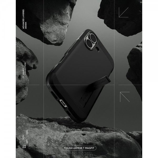 Spigen iPhone 17 Skal Tough Armor T MagFit Svart