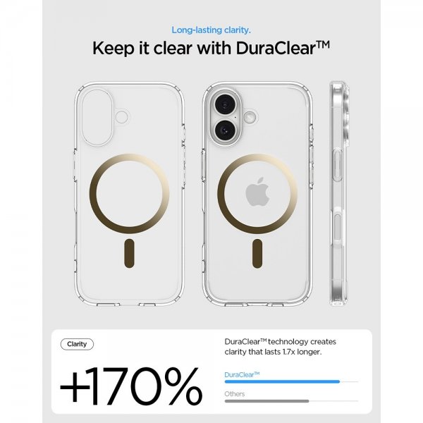 Spigen iPhone 17 Skal Ultra Hybrid MagFit Clear Gold
