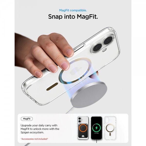Spigen iPhone 17 Skal Ultra Hybrid MagFit Clear Gold