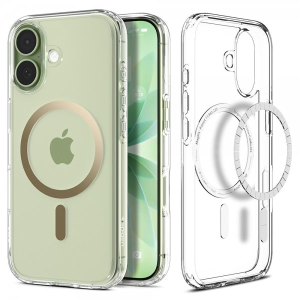 Spigen iPhone 17 Skal Ultra Hybrid MagFit Clear Gold
