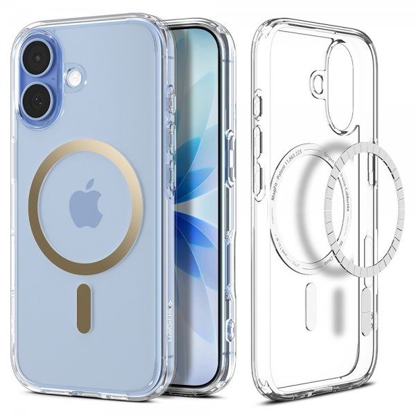 Spigen iPhone 17 Skal Ultra Hybrid MagFit Clear Gold