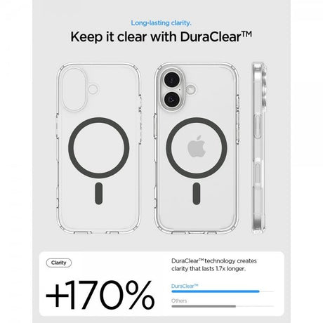 Spigen iPhone 17 Skal Ultra Hybrid MagFit Clear Graphite
