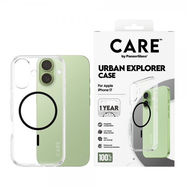 CARE by PanzerGlass iPhone 17 Skal Urban Explorer MagSafe Svart