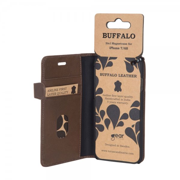 Buffalo iPhone 6/6S/7/8/SE Fodral Buffalo Löstagbart Skal Brun