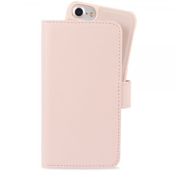 holdit iPhone 6/6S/7/8/SE Fodral Wallet Case Extended Magnet Löstagbart Skal Blush Pink