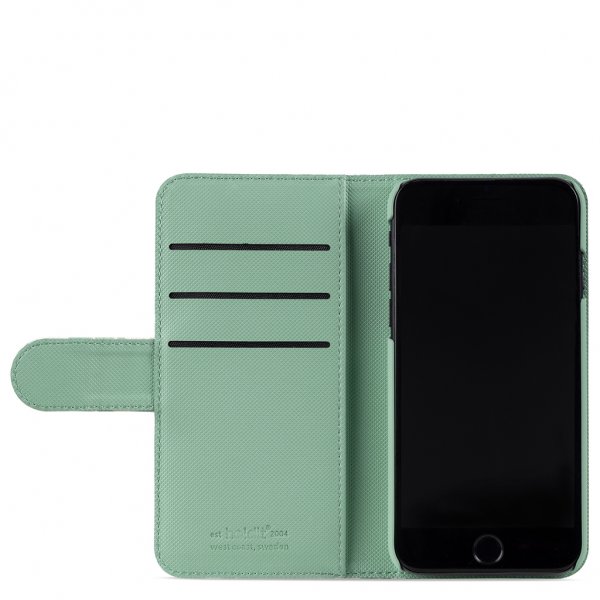 holdit iPhone 6/6S/7/8/SE Fodral Wallet Case Green Flowers