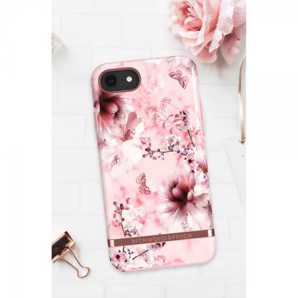 Richmond & Finch iPhone 6/6S/7/8/SE Skal Pink Marble Floral