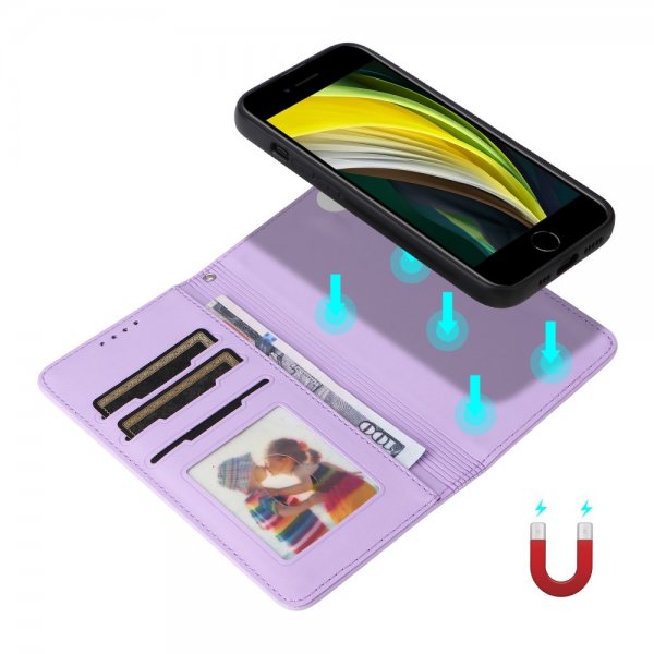 Betopnice iPhone 6/6S/7/8/SE Fodral med Löstagbart Skal 005 Lila