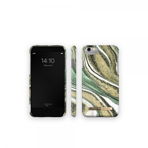 Ideal of Sweden iPhone 6/6S/7/8/SE Skal Fashion Case Cosmic Green Swirl