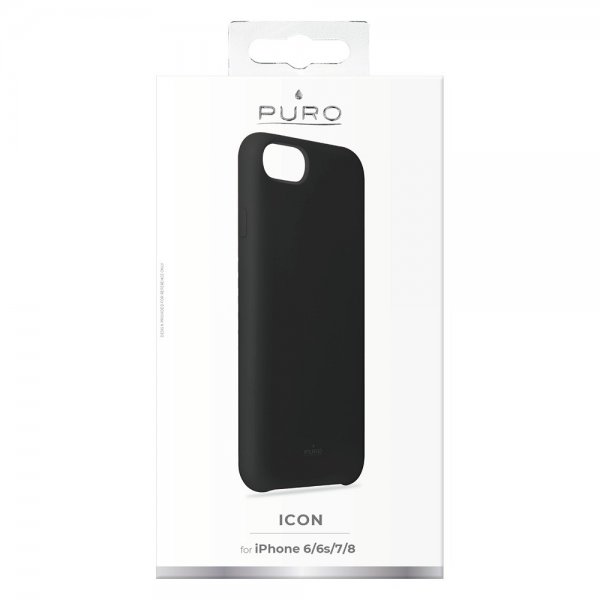 Puro iPhone 6/6S/7/8/SE Skal Icon Svart